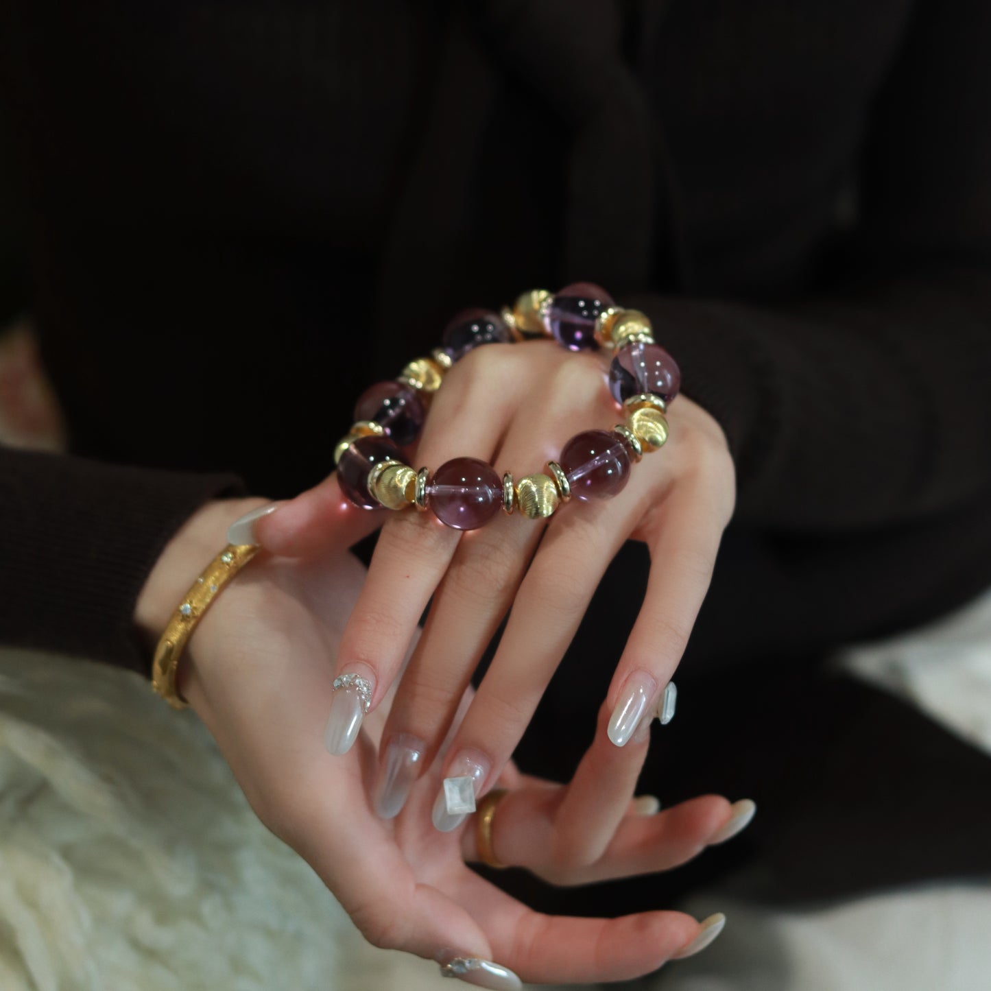Handmade Luxury Brazilian Amethyst Bracelet: A Touch of Royal Elegance