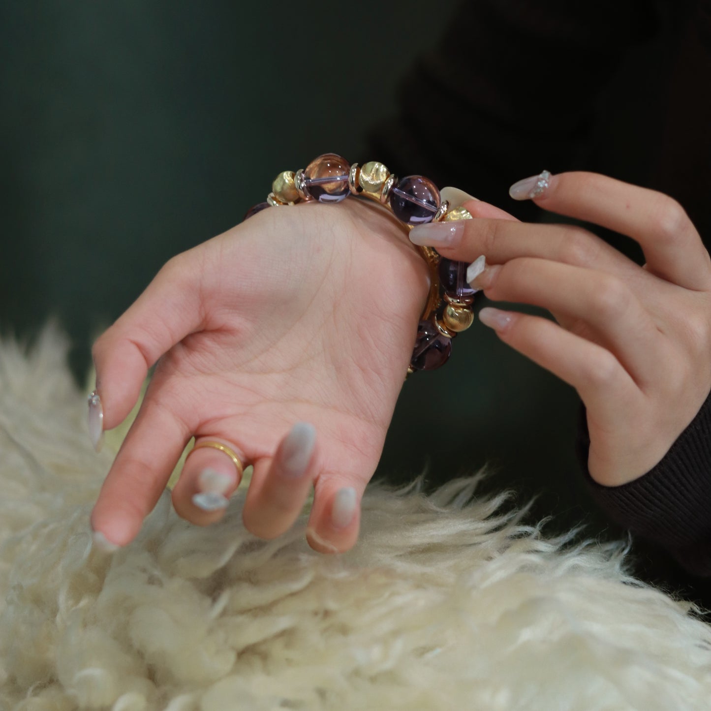 Handmade Luxury Brazilian Amethyst Bracelet: A Touch of Royal Elegance