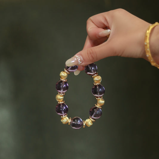 Handmade Luxury Brazilian Amethyst Bracelet: A Touch of Royal Elegance