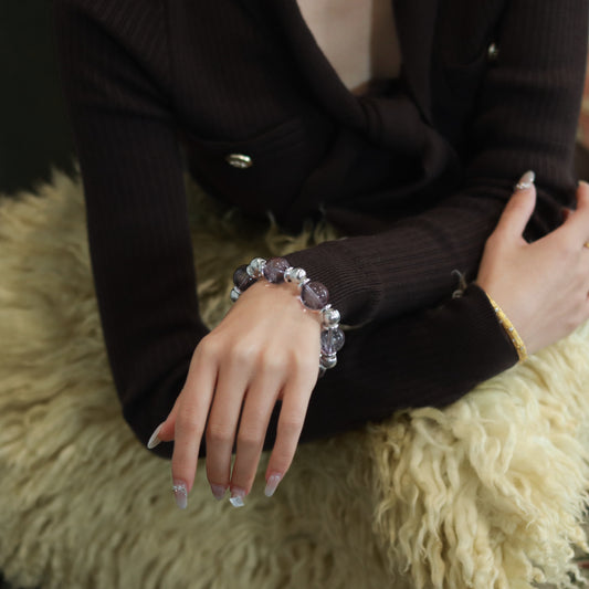 Handmade Delicate Brazilian Amethyst Bracelet: Understated Elegance